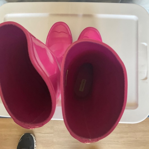 Original Kids Gloss Pink Hunter Boots kids size 4/5 women’s size 5 - Picture 15 of 16